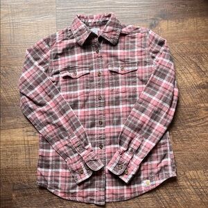 Carhartt Pink and Brown Flannel